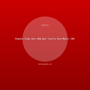 Remeha Elga Ace 4kW met Tzerra Ace-Matic CW4