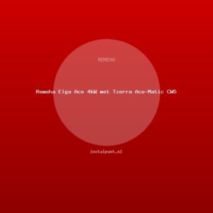 Remeha Elga Ace 4kW met Tzerra Ace-Matic CW5