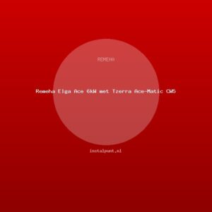 Remeha Elga Ace 6kW met Tzerra Ace-Matic CW5