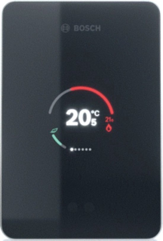 Bosch EasyControl slimme thermostaat Zwart + 2 Smart radiatorknoppen (set)