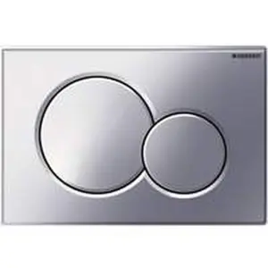 Geberit type 01 bedieningsplaat,pneumatisch,rond,glanschroom
