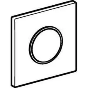 Geberit type 10 bedieningsplaat,pneumatisch,rond,wit/glanschroom/matchroom