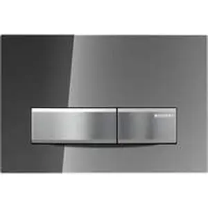 Geberit type 50 bedieningsplaat,pneumatisch,square,rookglas spiegelend