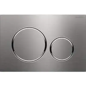 Geberit Sigma20 bedieningsplaat 2-toets Round easy-to-clean, geborsteld rvs/gepolijst rvs/geborsteld rvs