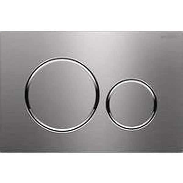 Geberit Sigma20 bedieningsplaat 2-toets Round easy-to-clean, geborsteld rvs/gepolijst rvs/geborsteld rvs