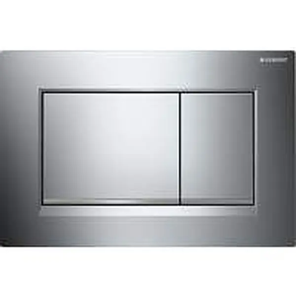 Geberit Sigma20 bedieningsplaat 2-toets Square, glanschroom/matchroom/glanschroom