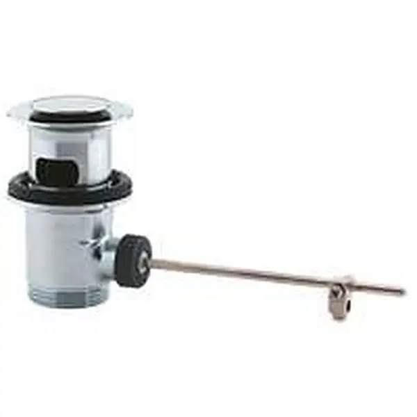 Grohe Afvoerplug waste met bediening voor wastafel met overloop en wastafelkraan met bediening chroom