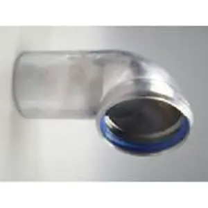 Nefit knie 90° Ø80 mm aluminium voor muurdoorvoer