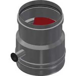 Eco Heating opzetstuk-RGA d100 met terugslagklep Q/SB 120 S01.000.39
