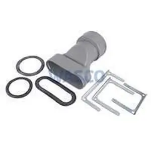 Zehnder ComfoTube Therm 90 / Flat51 overgangsstuk, met o-ring en fixeerschijf
