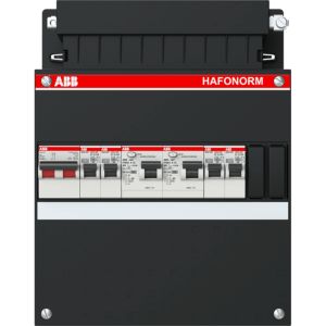 ABB Hafonorm 1-fase groepenkast met 4 groepen, 2 aardlekschakelaars en 2-polige hoofdschakelaar