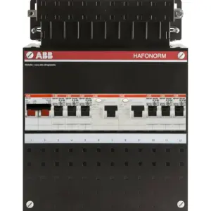 ABB Hafonorm 1-fase groepenkast met 6 groepen, 2 aardlekschakelaars en 2-polige hoofdschakelaar