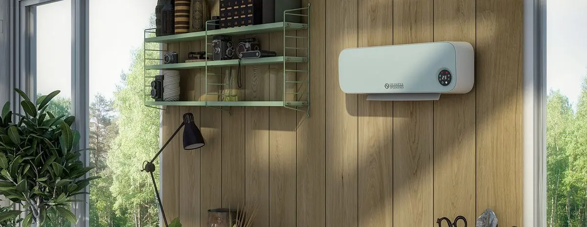 Olimpia Splendid Caldo Sky WiFi badkamerkachel aan de wand, groene uitvoering