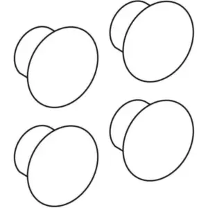 Geberit afdekkappen 4 st. d= 5mm wit