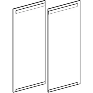 Geberit set deuren voor optionspiegelkast b=75cm glas