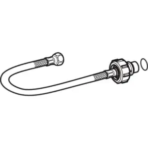Geberit type 383 pantserslang inbouwreserv: DN=8 L=30cm G3/8