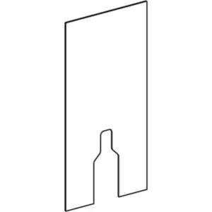Geberit frontafwerking 101cm glas Wit