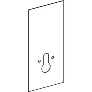 Geberit frontafwerking 101cm 18cm glas Wit