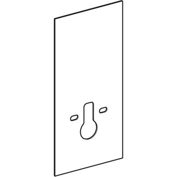 Geberit frontafwerking 101cm 18cm glas Wit