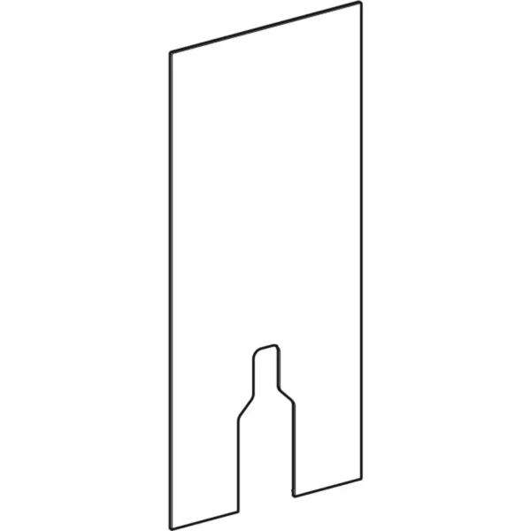 Geberit frontafwerking Monolith 114cm glas Wit