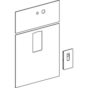 Geberit frontafwerking Monolith 73cm glas Wit
