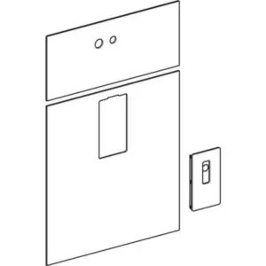 Geberit frontafwerking Monolith 73cm glas Wit