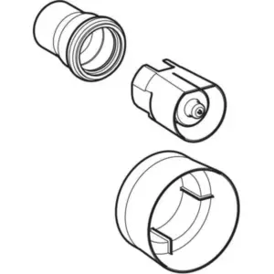 Geberit speciedeksel set aansluitmof 90mm / 45mm met markeerpunten