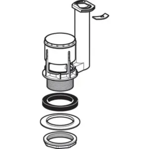 Geberit klokhouder Rd60x1/8, schroefdraadlengte 30 mm, voor Typ 280