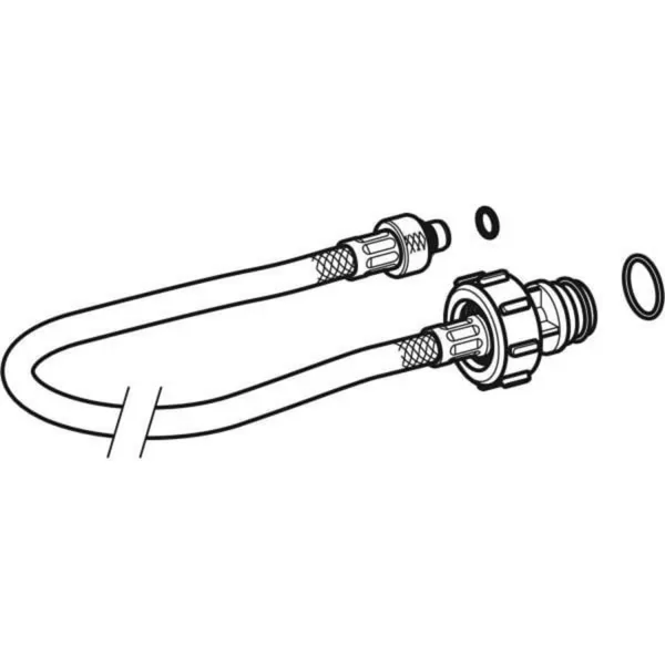 Geberit Pantserslang met 333 wartel 3/8" UP320 zeewaterbestendig