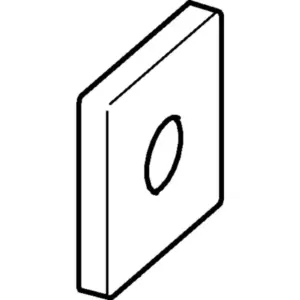 Hansa rozet 75 x 75 mm chroom