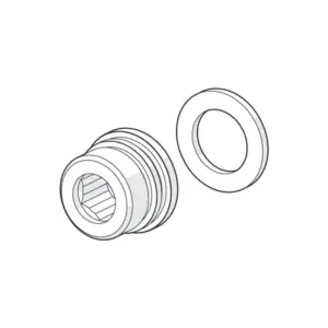 Hansa Bevestigingsnippel met pakking 1/2"
