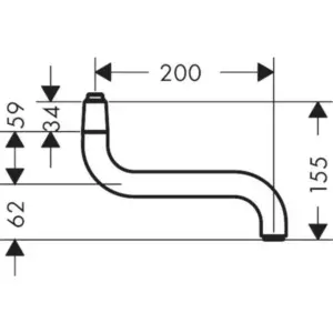 Hansgrohe uitloop v/Logis 1gr keuken mengkraan chroom 92616000