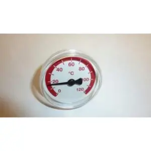Remeha thermometer 50mm0-120 c rood