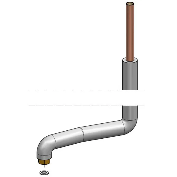 Remeha leiding 22 mmboiler retour