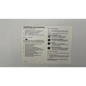 Remeha sticker gebruiksaanwijzing nederlands Quinta 45/65