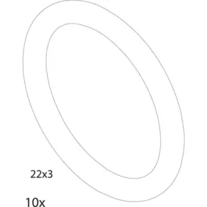 Bosch O-ring 22 x 3 mm EPDM 10 stuks