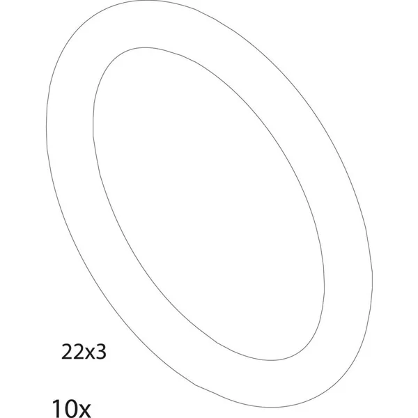 Bosch O-ring 22 x 3 mm EPDM 10 stuks
