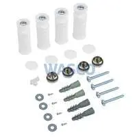 Zehnder wandmontageset Aura CV middenaansluiting wit