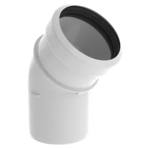 Burgerhout Safe-PP rookgasbocht 43° 80 mm wit