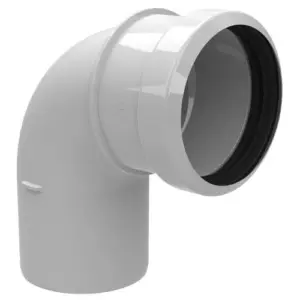 Burgerhout Safe-PP rookgasbocht 87° 80 mm wit