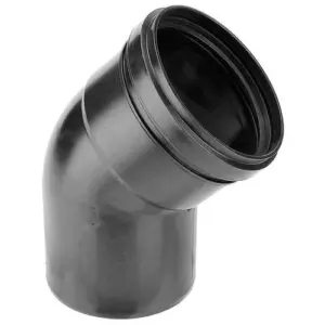 Burgerhout Twinline Air bocht 45° 80 mm PP zwart