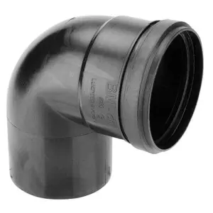Burgerhout Twinline Air bocht 90° 80 mm PP zwart