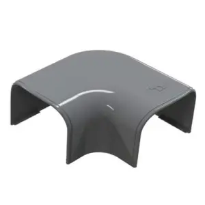 Tecnosystemi Optima platte bocht 90° 75 mm antraciet