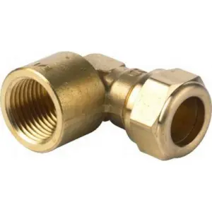 VSH messing haakse koppeling 1" binnendraad x 22 mm knel