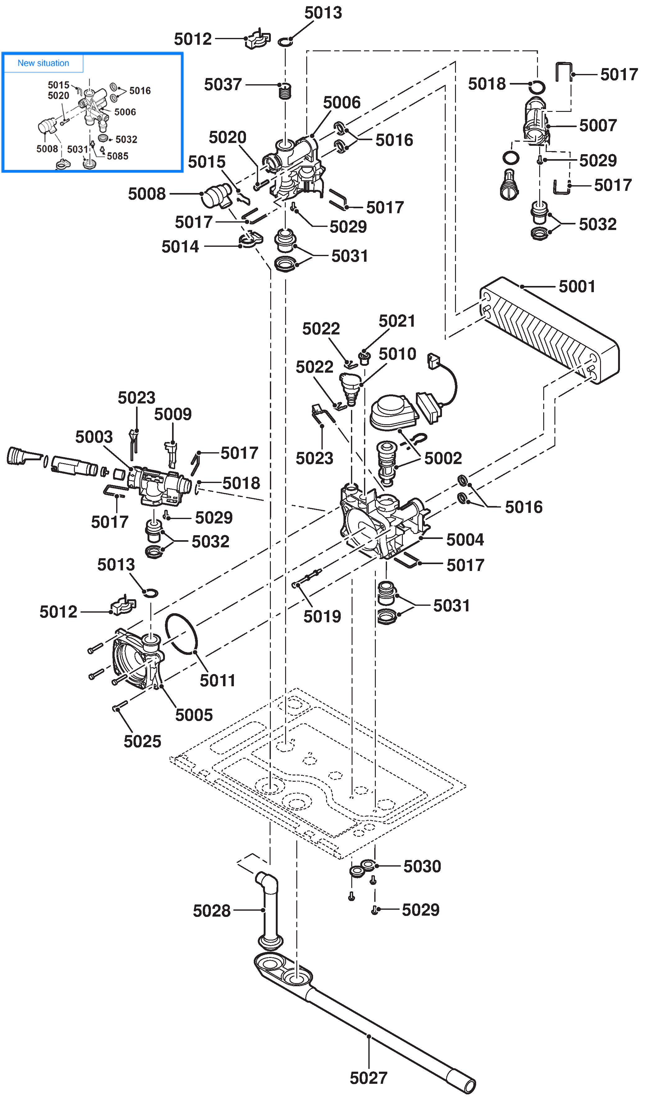 Remeha Calenta 28C Combi CW4 exploded tekening