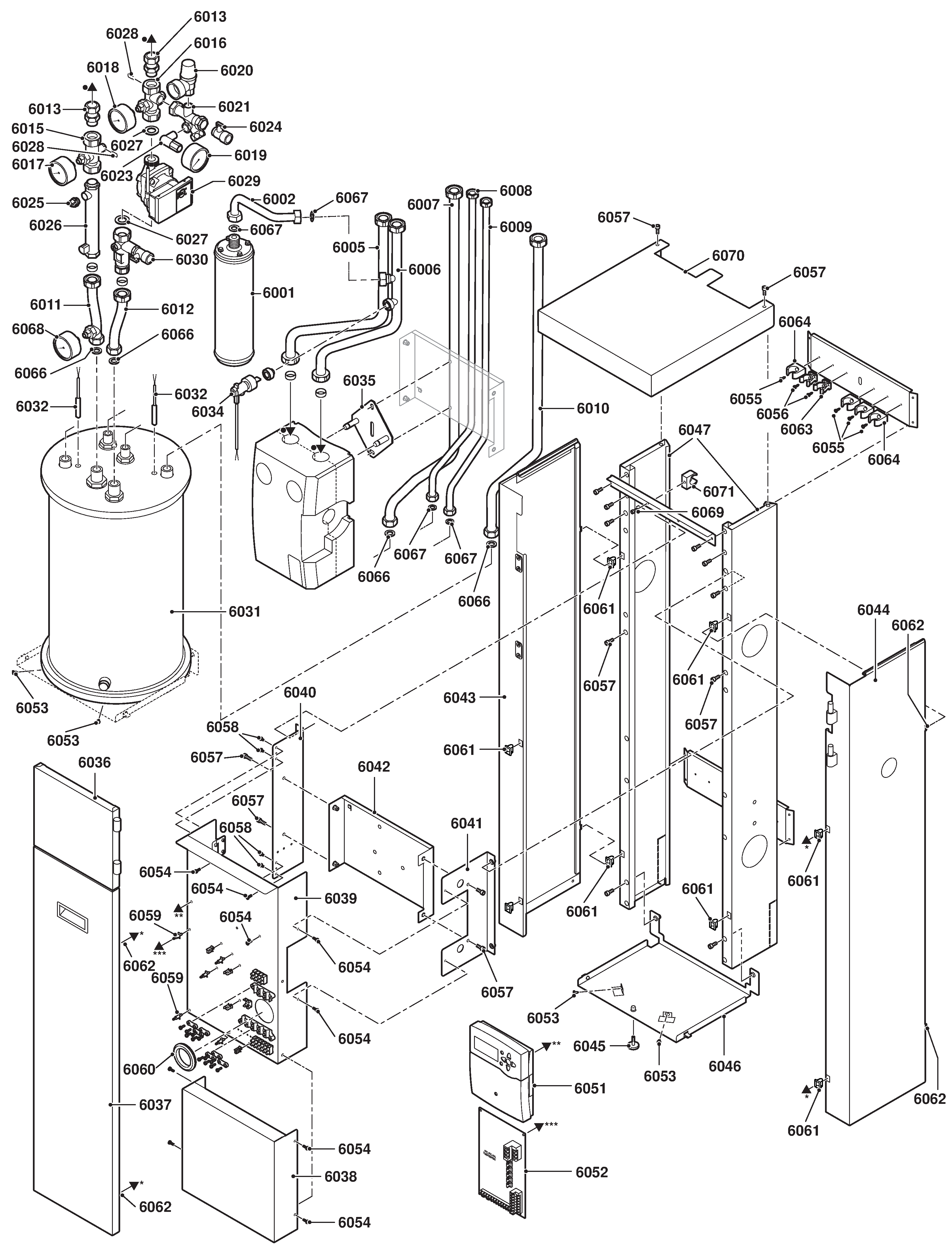 Remeha Hybrid plus 40 exploded tekening