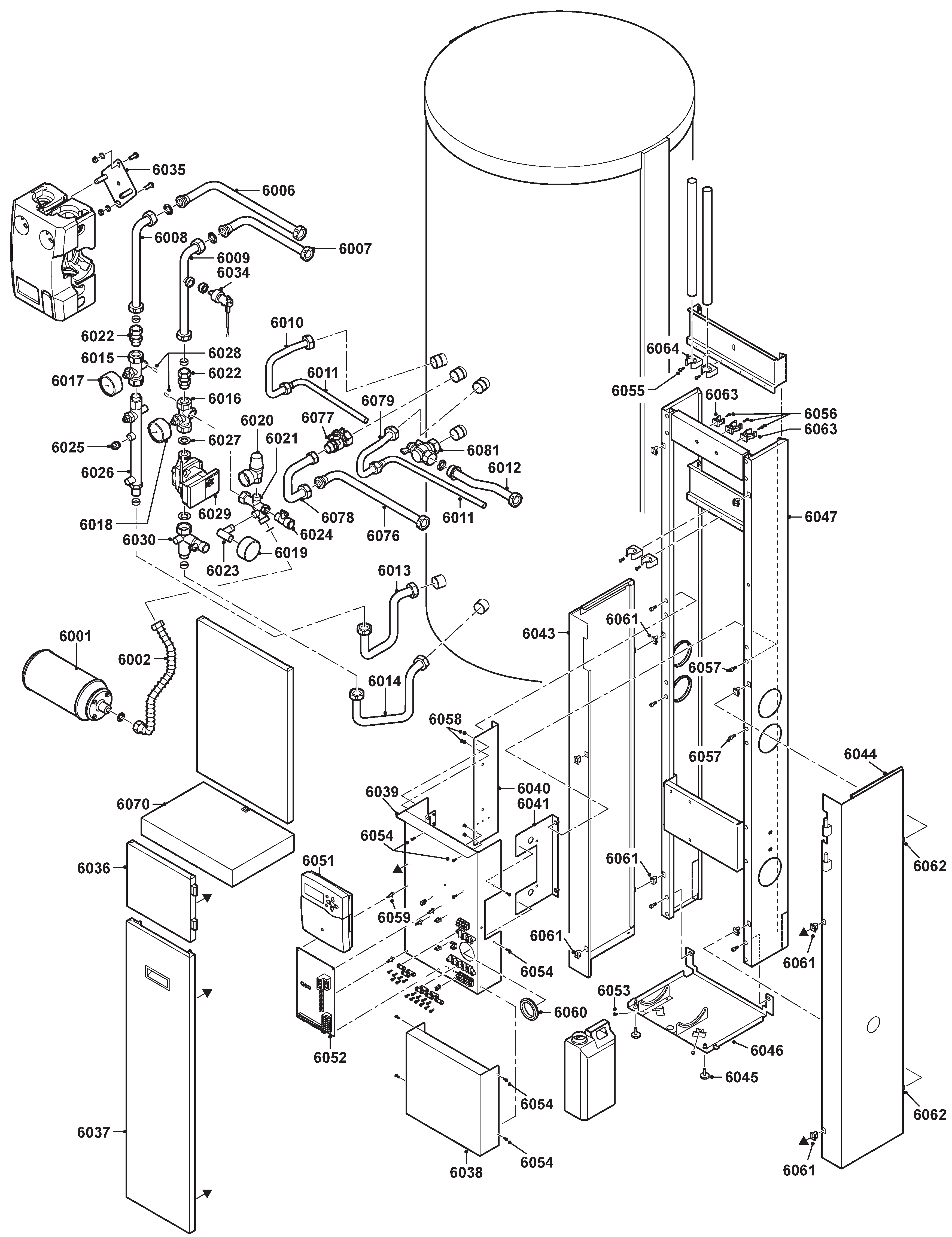 Remeha HybridPlus C390 690 exploded tekening