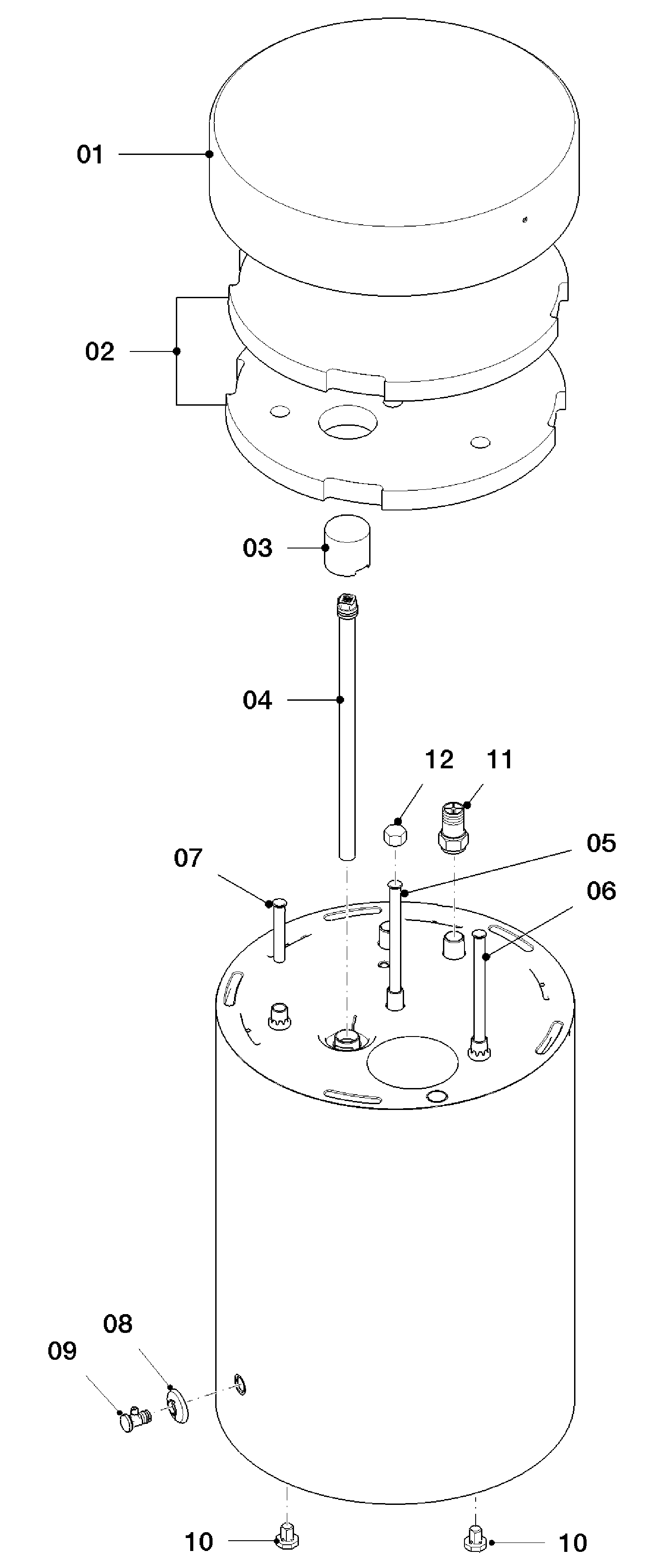 Vaillant uniSTOR VIH R 200/6 H exploded tekening