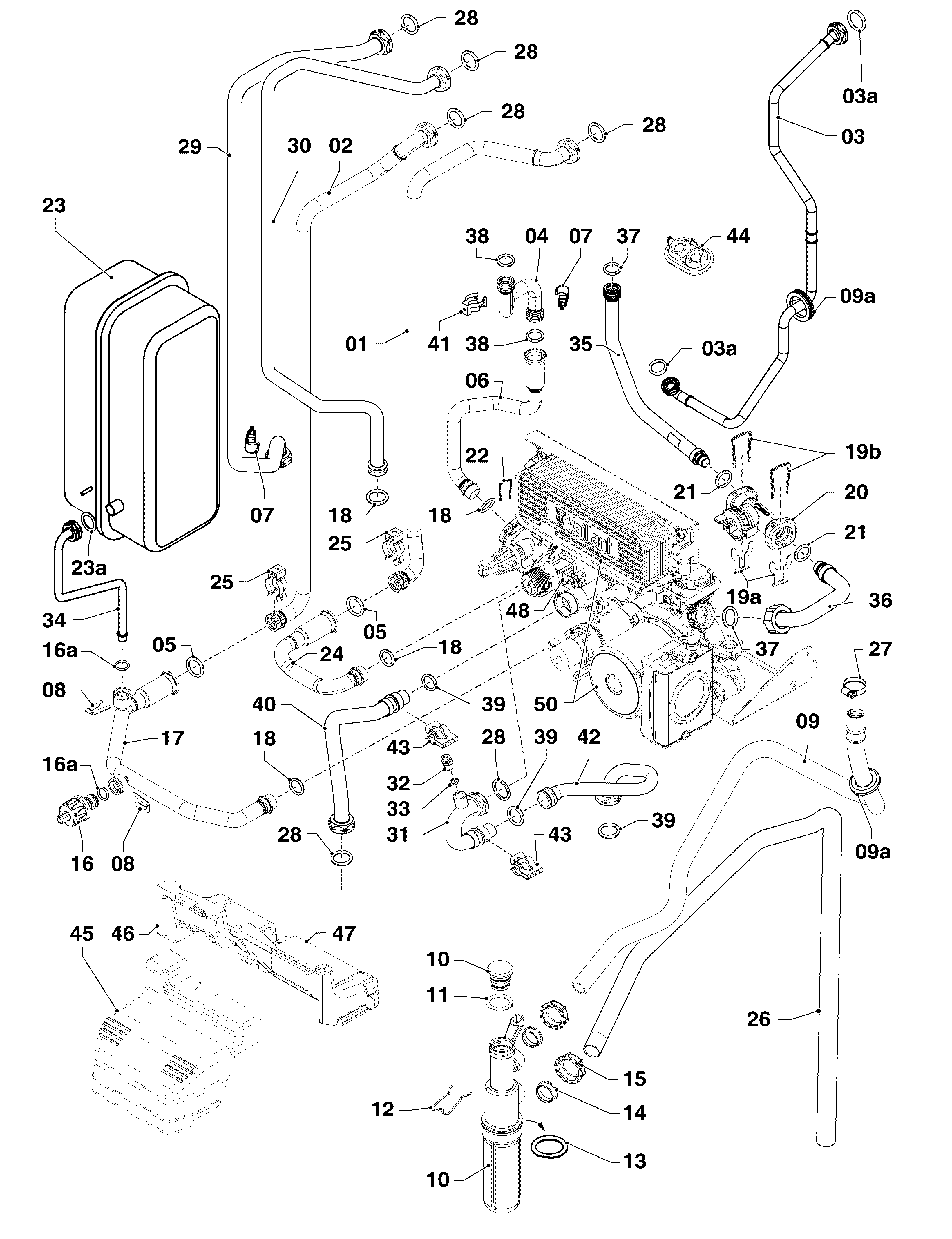 Vaillant ecoCOMPACT VSC 306/4-5 150 exploded tekening