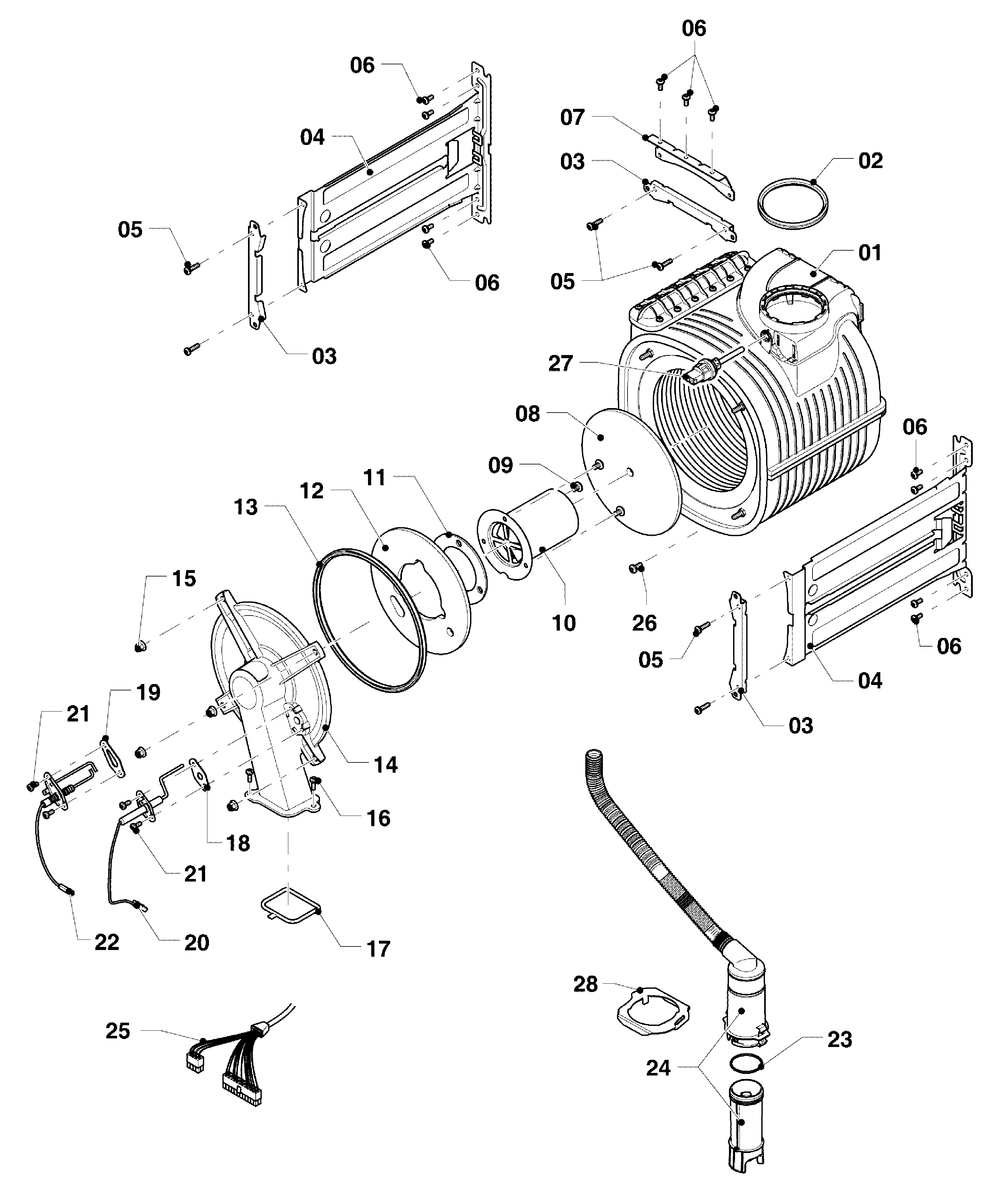 Vaillant ecoTEC exclusive VHR 34/43 CF/1-7 exploded tekening